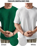 Pack of 2 – Oversized Waffle Knit T-Shirts for Men
