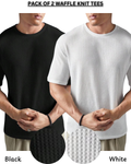 Pack of 2 – Oversized Waffle Knit T-Shirts for Men