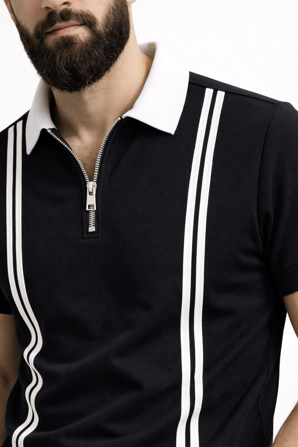 Pack of 2 Zipper Stripe Polo's