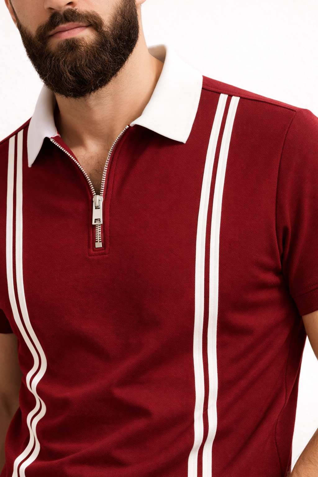 Pack of 2 Zipper Stripe Polo's