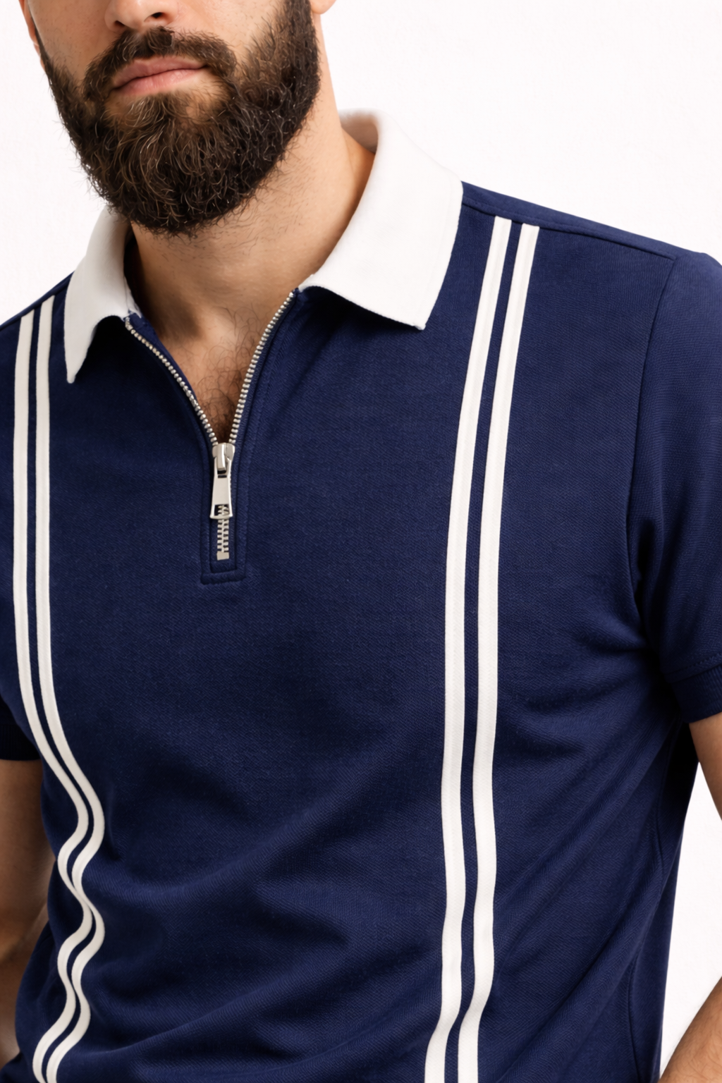 Pack of 2 Zipper Stripe Polo's
