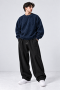 Oversized Waffle Knitted Sweatshirt & Baggy Trouser Tracksuit