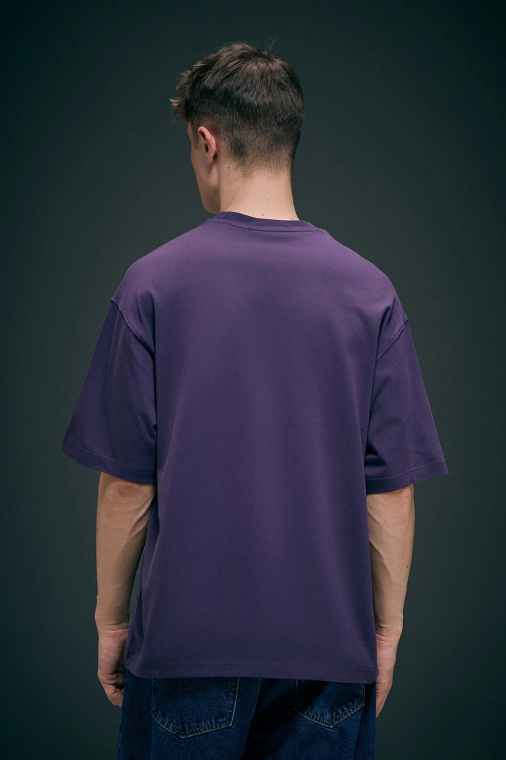 Rich Voilet Oversized Drop Shoulder